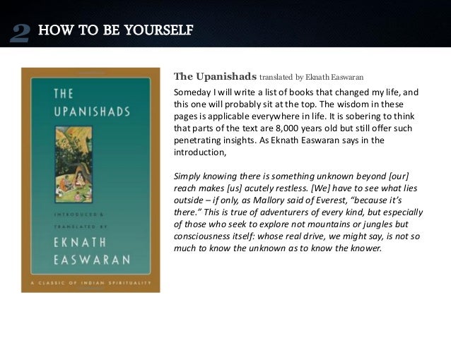 the upanishads by eknath easwaran